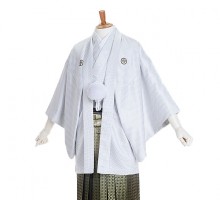 男性用袴 SV68-4-1 白小刺子|黒白ダイヤ袴