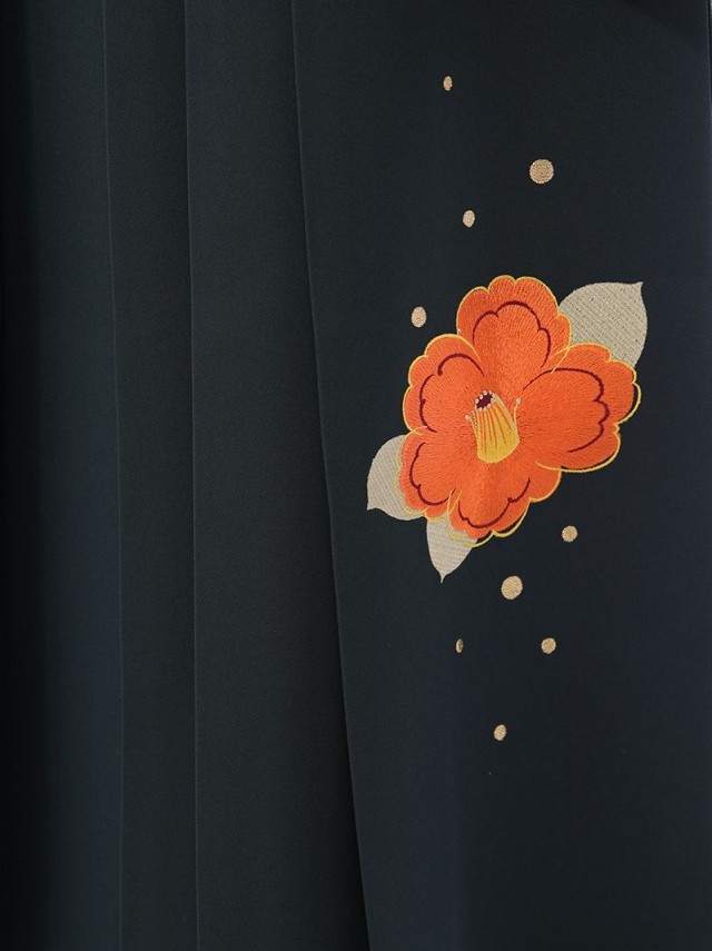 九重 花に矢絣柄の卒業式袴フルセット(オレンジ系)|卒業袴(普通サイズ)7枚目