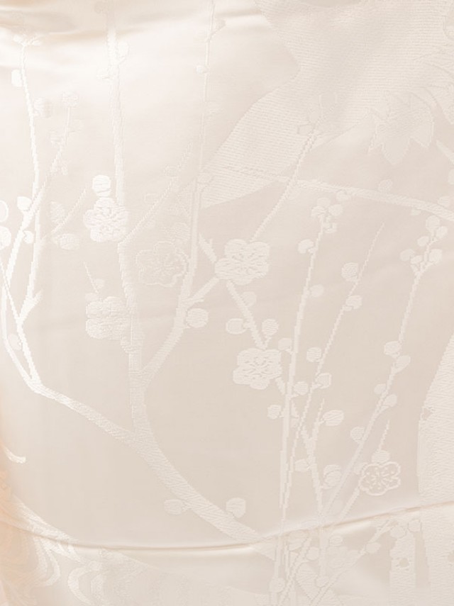 【 白無垢&紋付レンタル】光琳松　梅　流水文様　織柄の打掛フルセット(白系)