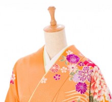 古典吉祥柄の卒業式袴フルセット(オレンジ系)|卒業袴(普通サイズ)