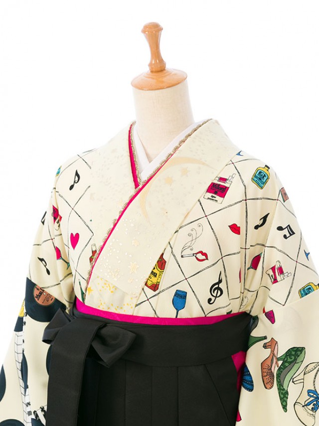 振袖袴|158〜163㎝|トリンカアンプリュアン|卒業式袴フルセット(白系)|卒業袴(普通サイズ)
