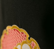 卒業式|黒×白|市松柄の卒業式袴フルセット(白系)(ブラック系)|卒業袴(普通サイズ)