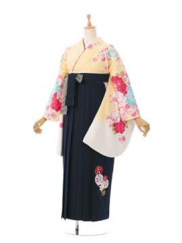 レンタル袴|158～163cm|袴セット|卒業式袴フルセット(イエロー系)|卒業袴(普通サイズ)