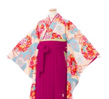 卒業式　袴レンタル　フルセット(ブルー系)|女の子(小学生袴)1　