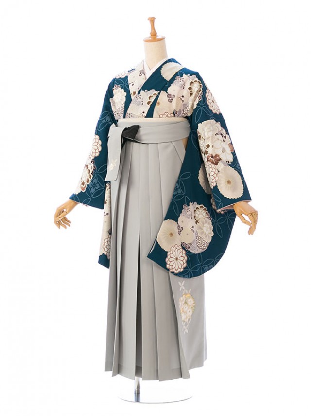 KANSAI|袴レンタル|163〜167cm|卒業式袴フルセット(ブルー系)|卒業袴(普通サイズ)