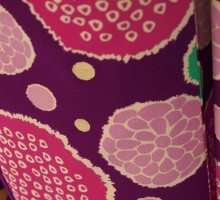 【玉城ティナ】ドットに華紋柄の振袖フルセット(紫系)|普通サイズ【1月】