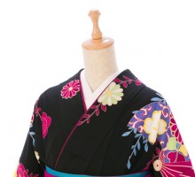 JAPAN STYLE|古典柄の卒業式袴フルセット(黒系)|卒業袴(普通サイズ)