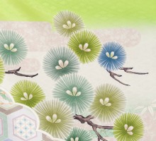 花うさぎ|羽織袴|3歳 男児|七五三着物レンタフルセット(グリーン系)|男の子(三歳・袴)