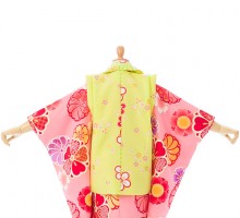 3歳女児|花わらべ|被布着物レンタルフルセット(ピンク系)|女の子(三歳・被布)　
