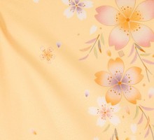卒業式|桜柄の卒業式袴フルセット(黄色系)|卒業袴(普通サイズ)