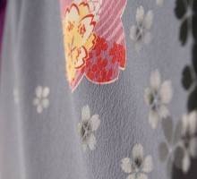 卒業式　先生　黒桜柄の卒業式袴フルセット(グレー系)|卒業袴(普通サイズ)