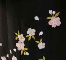 桜と洋花柄の卒業式袴フルセット(ピンク系)|卒業袴(普通サイズ)