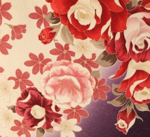 成人式|正絹振袖|着物レンタル|薔薇　百合　牡丹柄の振袖フルセット(白系)|普通サイズ【1月】