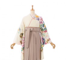 レンタル袴|158〜163cm|卒業式袴フルセット(白系)|卒業袴(普通サイズ)