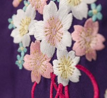 卒園袴|花うさぎ|115〜125cm|卒園式袴レンタルフルセット(ピンク系)|女の子(卒園式袴)