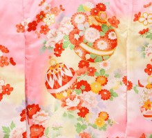 まり　梅柄のお宮参り着物フルセット(ピンク系)|女の子