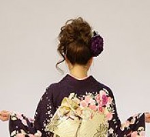 【裄長】紫ラメ地に桜柄の振袖フルセット(紫　ピンク系)|普通サイズ【1月】