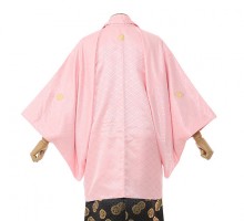 男性用袴|E-SV08-5-1|5号ピンク紋付金秋元瓜黒袴