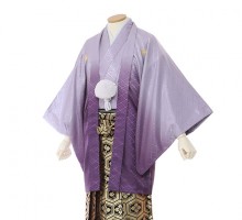 男性用袴|E-SV10-7-1|7号紫紋付/金亀甲袴