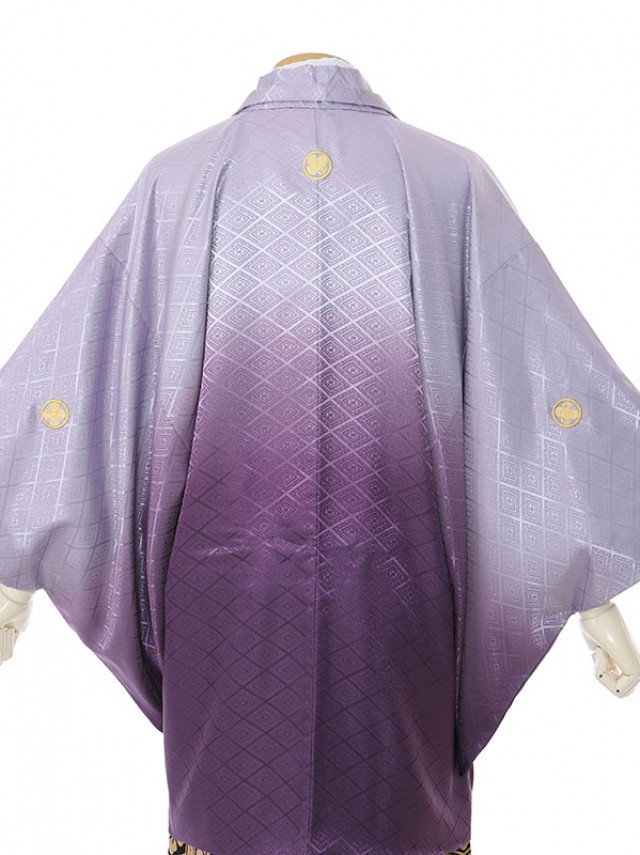 男性用袴|E-SV10-7-1|7号紫紋付/金亀甲袴