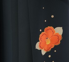 九重ブランド花に矢絣柄の卒業式袴フルセット(オレンジ系)|卒業袴(普通サイズ)1枚目