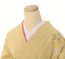 大桜と枝桜柄の卒業式袴フルセット(黄色系)|卒業袴(普通サイズ)