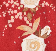 薔薇鈴蘭柄の卒業式袴フルセット(エンジ系)|卒業袴(普通サイズ)