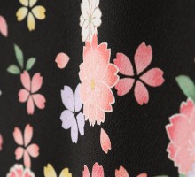 八重桜柄の卒業式袴フルセット(黒系)|卒業袴(普通サイズ)