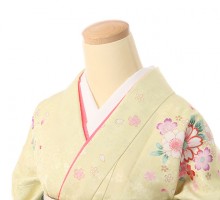 蘭小花柄の卒業式袴フルセット(黄色系)|卒業袴(普通サイズ)