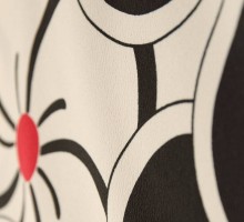 黒の大梅柄の卒業式袴フルセット(白系)|卒業袴(普通サイズ)