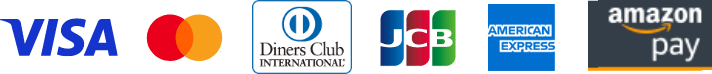 VISA、Mastercard、Diners Club、JCB、American Express