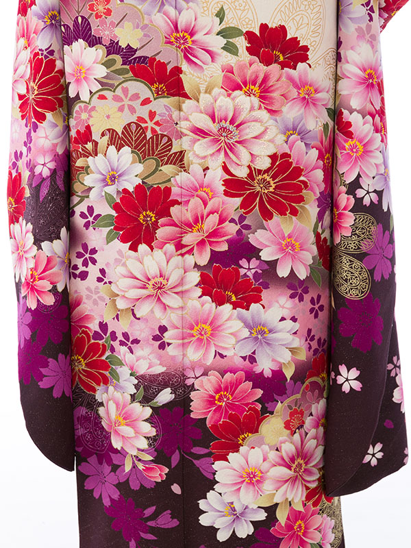 振袖|白系|桜 |6S876|対応身長:160-170cm|ｻｲｽﾞ:7号-13号｜全国
