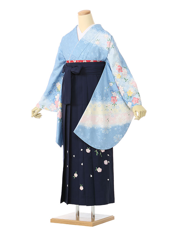 卒業袴|水色系|桜|R980|対応身長:153-158cm|ｻｲｽﾞ:7-13号｜全国