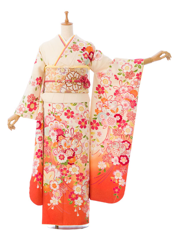 振袖 身長159-174cm オレンジ or-013 振袖 身長159-174cm オレンジ or-013 振袖 身長159-174cm