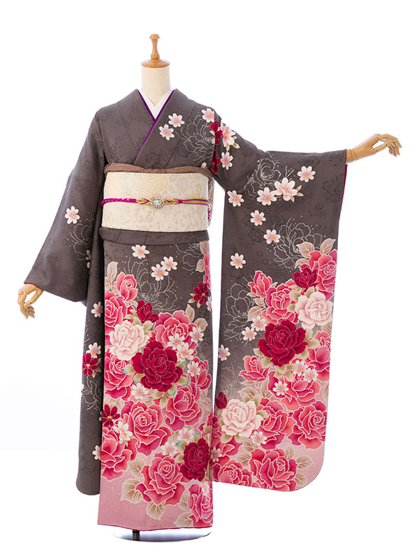 ☆専用☆美品 正絹 トールサイズ“華やぐ花々や兎！”振袖５点セット H-61 ☆専用☆美品 正絹 トールサイズ“華やぐ花々や兎！”振袖5点セット