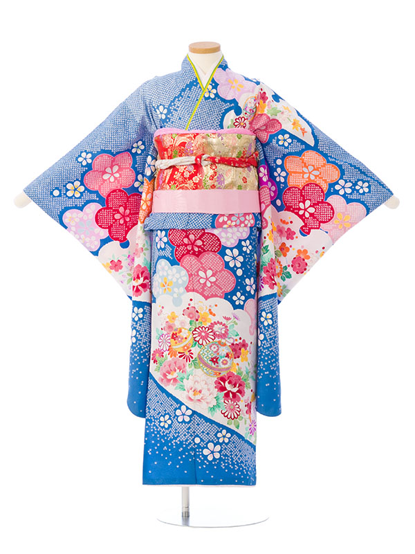 七五三女の子(七歳用) 七五三 7歳 女の子用 四つ身[吉澤友禅・正絹]白に四色ぼかし・貝