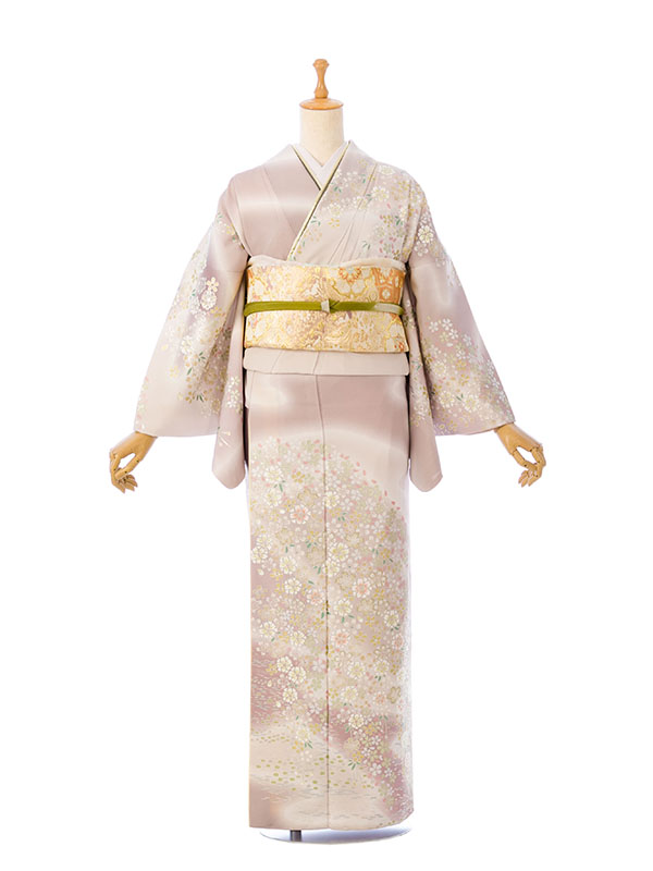 美品 丸洗い済 正絹訪問着(単衣)お召？ 紬・お召 - 銀座きもの青木｜長く大切に着続けて頂きたい上質な