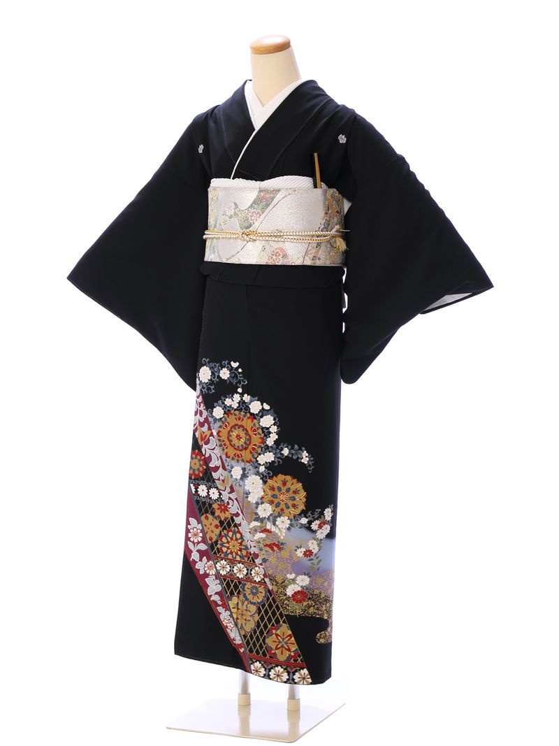 振袖 身長158-173cm 黒 bk-054 振袖 身長158-173cm 黒 bk-054 （黒留袖|対応身長:147~158cm