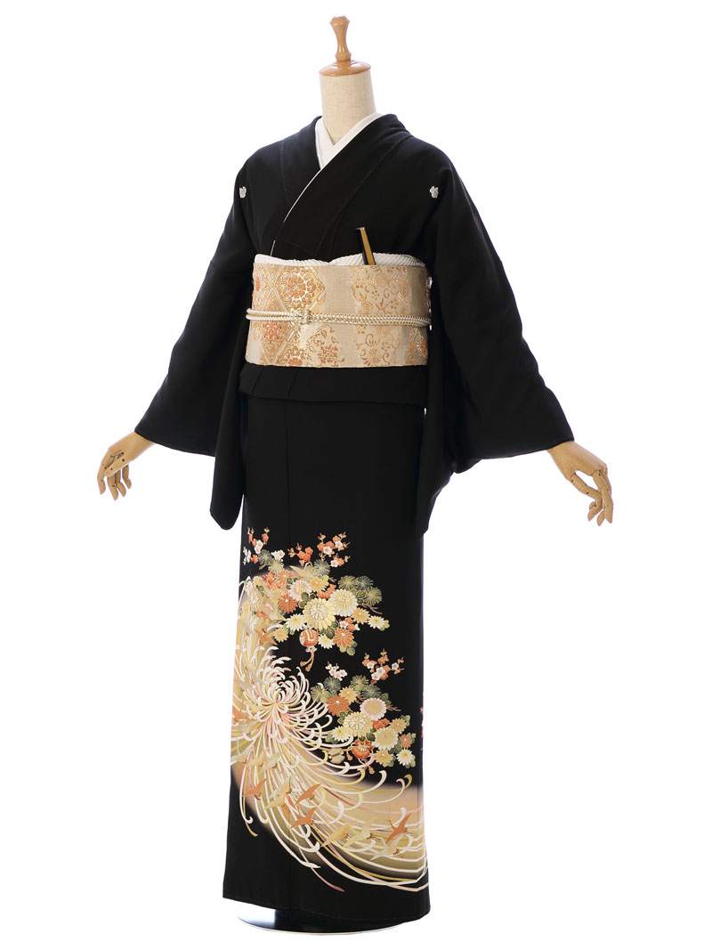レンタル】色留袖 フルセット 正絹 適応身長153~170cm 三つ紋 it-047