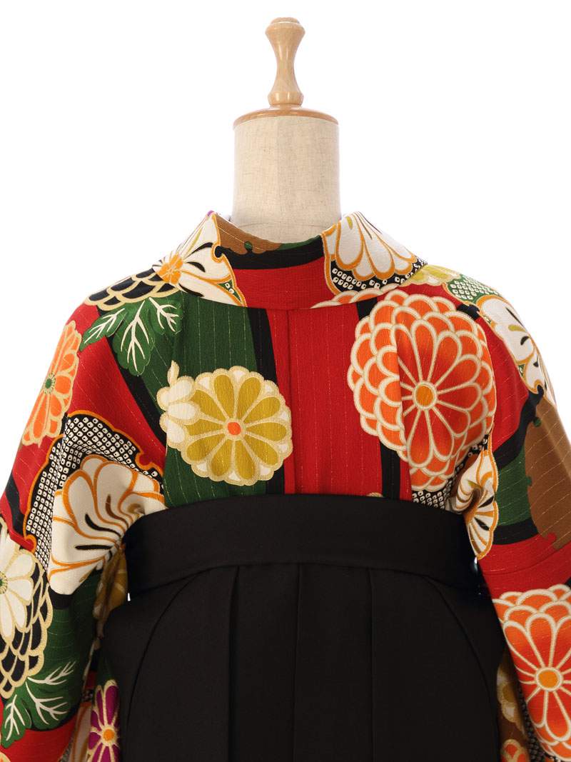 卒業袴|赤系|R1436F|対応身長:168-173cm|ｻｲｽﾞ:7-13号|JAPAN