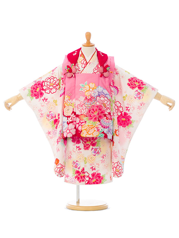 七五三|3歳女児|被布|対応身長:90~100cm|花うさぎ|#h-275｜全国宅配可