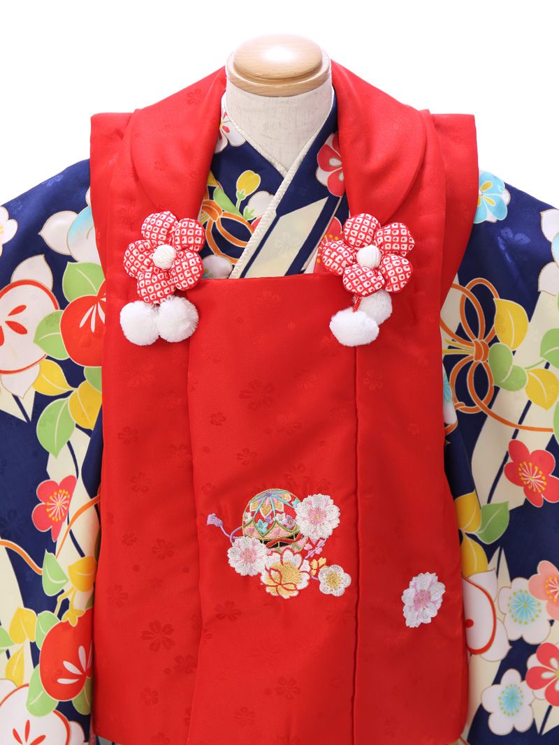 411ag21■正月 三歳 五歳 女児 アンティーク 着物&袖付き被布■良好 411ag21□正月 三歳 五歳 女児 アンティーク 着物&袖付き被布□良好