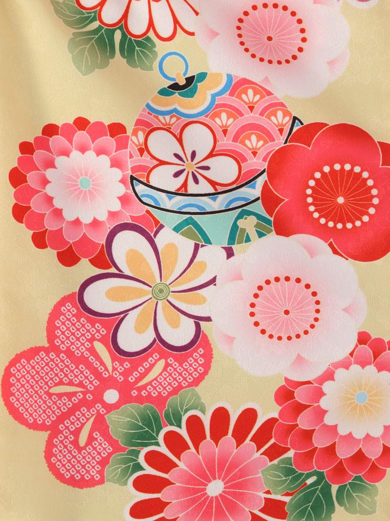 プチ　七五三　3歳女の子　被布&長着＆長襦袢　赤　蝶　51987 七五三 3歳女の子 被布&長着＆長襦袢 赤 蝶 産着リメイク 51987 【公式