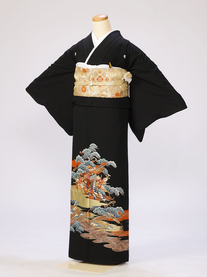 黒留袖|対応身長:142~152cm|ｻｲｽﾞ:13~17号|#haa0281｜全国宅配可