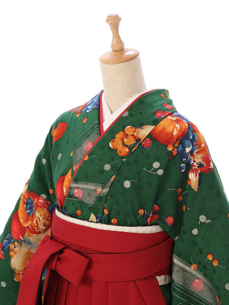 卒業袴|緑系|HAGC240|対応身長:158-163cm|ｻｲｽﾞ:7-13号|Modern A