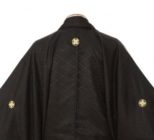 男性用袴 SV130-4-1 黒地大菱形|黒金桜流水袴