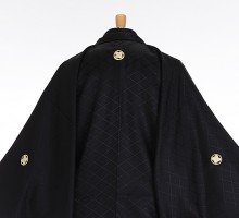 男性用袴 SV130-6-1 黒地大菱形|黒金龍 金雲袴