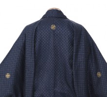 男性用袴 SV15-7-1 紺金ラメ入刺子|銀縞袴