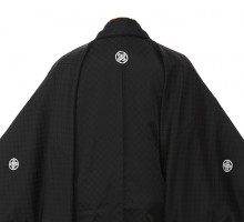 男性用袴 SV53-8-1 黒小菱形紋|銀黒縞袴