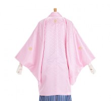 男性用袴 SV78-6-1 ピンク菱形|青銀縞袴